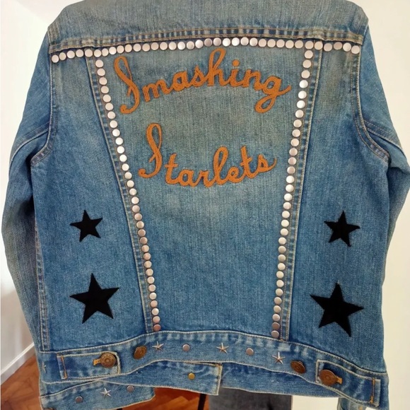 MARC JACOBS *Rare* embellished jean jacket size S. Style * Smashing Starlets* - Picture 3 of 5